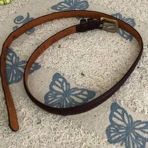 Coach Burgundy Leather Belt